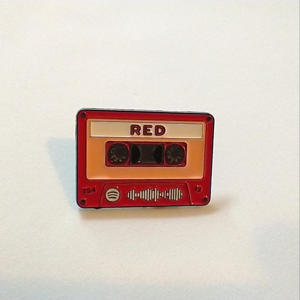 🧁 3/$30 Red Taylor Swift Cassette Tape Retro Enamel Pin NEW